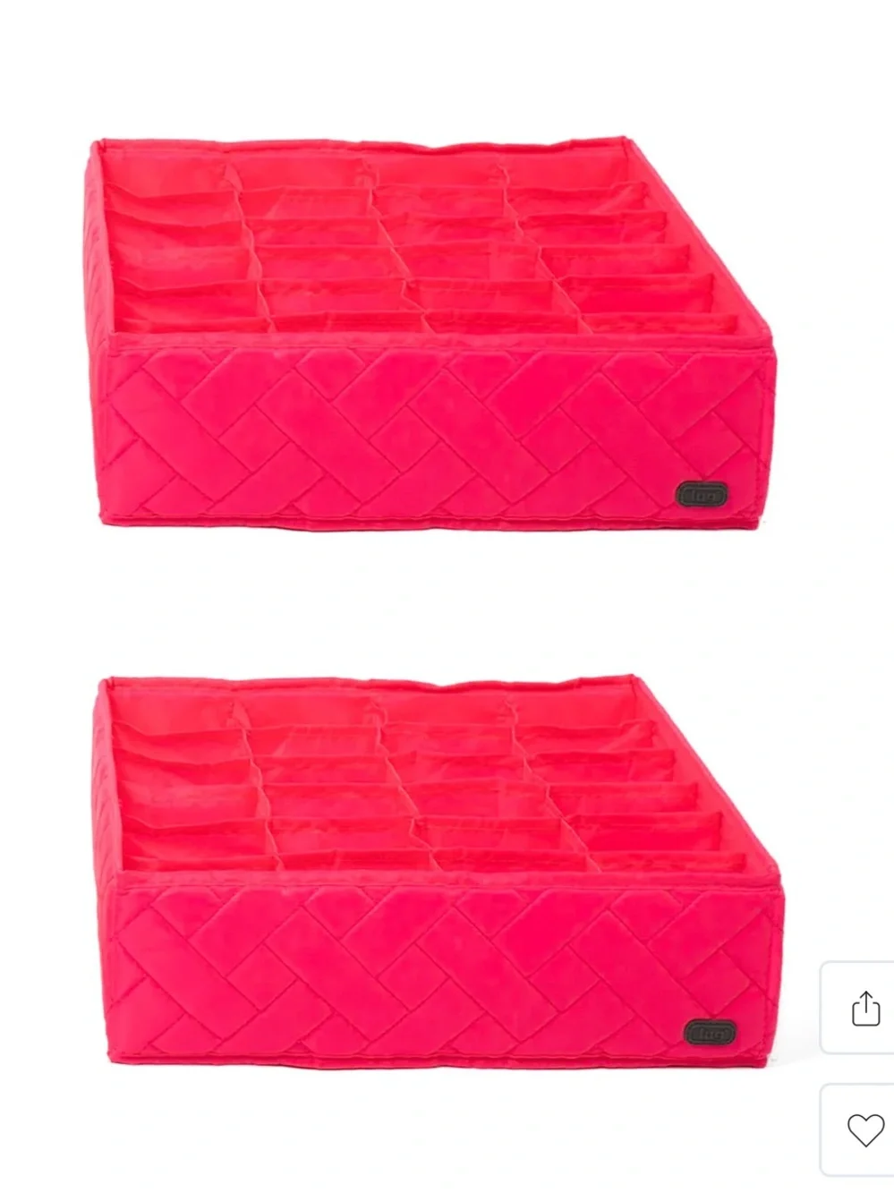 NWT Lug Trolley 2-Piece 24 Pocket Drawer Organizer in Magenta